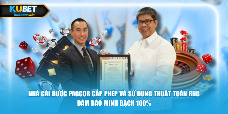 Nhà cái được PAGCOR cấp phép và sử dụng thuật toán RNG đảm bảo minh bạch 100%